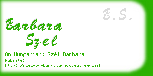 barbara szel business card