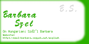 barbara szel business card